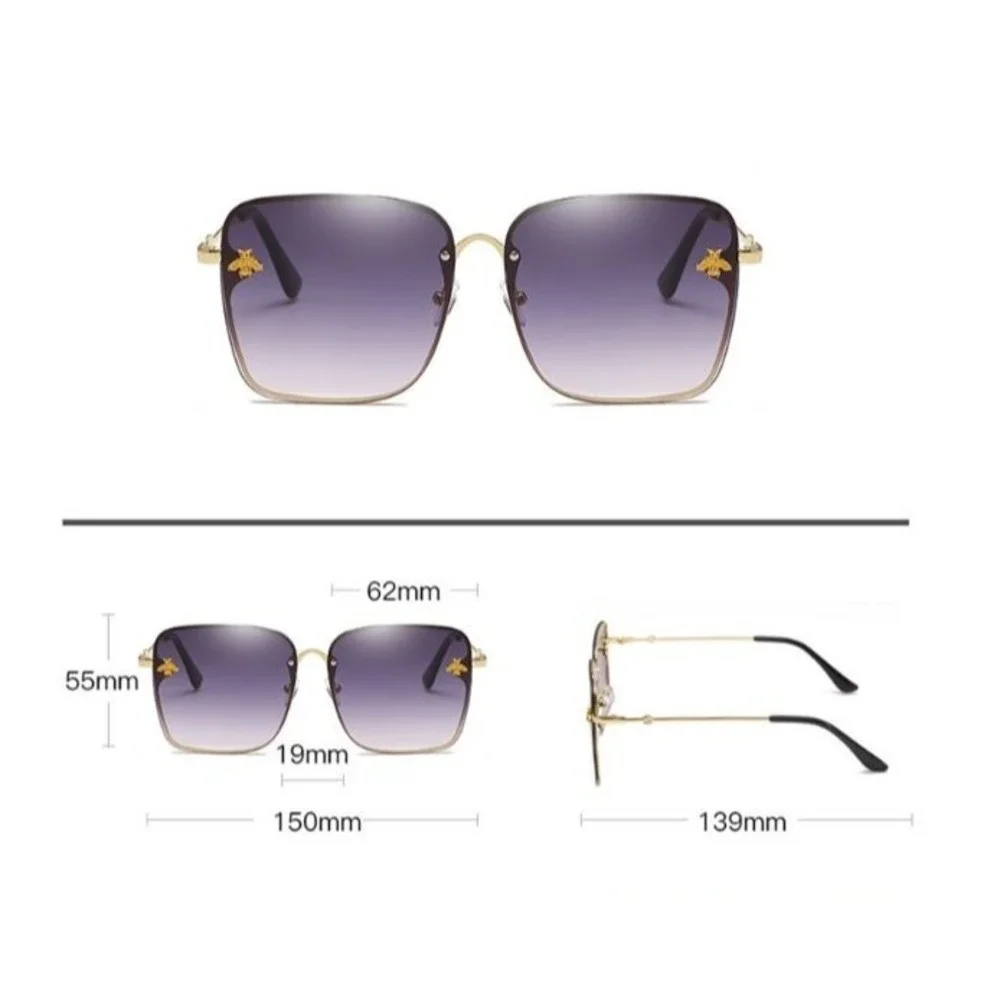 Luxury Sunglasses Women Square‎ Oversized Fashion Shades Designer Style Trendy